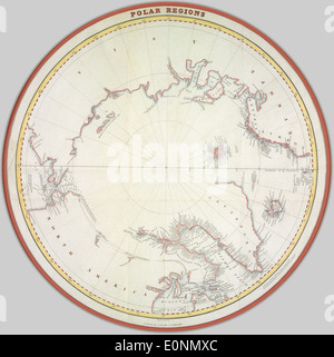 Ein Foto der Polarregionen, das die krasse, vereiste Landschaft und die natürliche Schönheit der Arktis oder Antarktis einfängt. Das Bild zeigt das abgelegene, gefrorene Gelände einer der extremsten Umgebungen der Welt. Stockfoto