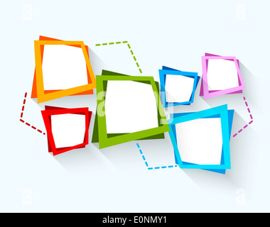 Zusammenfassung Hintergrund mit bunten Quadraten Stockfoto