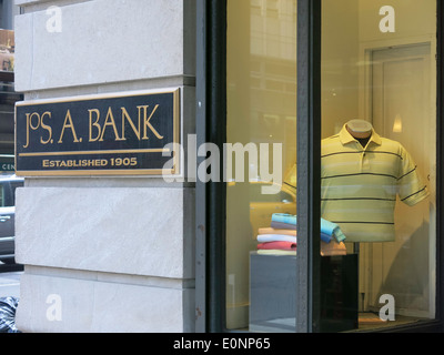 Jos. A. Bank, Herren Kleidung zu speichern, Madison Avenue, New York, USA Stockfoto