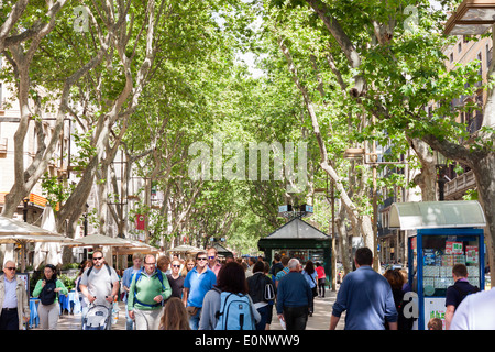 La Rambla in Barcelona, Spanien. Stockfoto