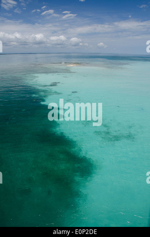 Belize, Karibik, Bezirk von Toledo, die Cayes. Westen Schlange Caye liegt in Belize Coastal Zone. Stockfoto