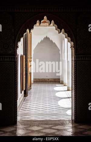 erstaunliche Architektur an der Dar Si Said in Marrakesch, Marokko Stockfoto