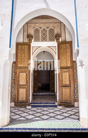 erstaunliche Architektur an der Dar Si Said in Marrakesch, Marokko Stockfoto