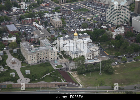 Luftaufnahme des Statehouse in Trenton, New Jersey Stockfoto