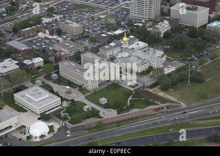 Luftaufnahme des Statehouse in Trenton, New Jersey Stockfoto