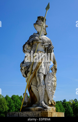 Skulptur im Hofgarten im neuen Schloss Schleißheim, Bayern, Deutschland Stockfoto