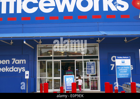 Officeworks, eine australische nationale Ladenkette Büro Zubehör ist im Besitz von Wesfarmers und basiert auf Office Depot in USA Stockfoto