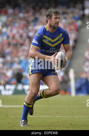 Manchester, größere Manchester, UK. 18. Mai 2014. Warrington Wölfe zweite Reihe TRENT WATERHOUSE während der St. Helens - V-Warrington Wölfe match The Etihad Stadium: Steve FlynnZUMA Presse Credit: Steve Flynn/ZUMA Wire/ZUMAPRESS.com/Alamy Live News Stockfoto