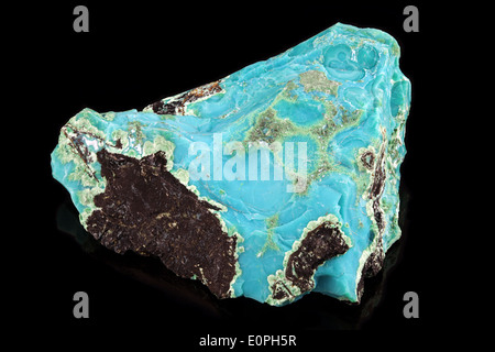 Chrysokoll (hydratisiert Kupfer Cyclosilicate Mineral) Stockfoto