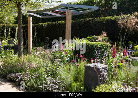 Chelsea, London, Großbritannien. 18. Mai 2014. RHS Chelsea Flower Show 2014 Hoffnung Am Horizont Designer Matt Keightley Sponsor David Brownlow Gemeinnützige Stiftung Credit: ein Garten/Alamy leben Nachrichten Stockfoto