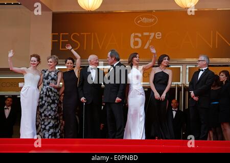 Cannes, Frankreich. 18. Mai 2014. Stimmen die Homesman Premiere.Cannes Film Festival 2014.Cannes, France.May 18, 2014. Bildnachweis: Roger Harvey/Globe Photos/ZUMAPRESS.com/Alamy Live-Nachrichten Stockfoto