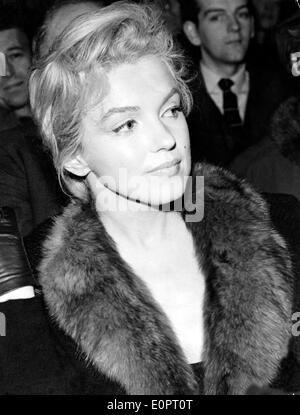 Starlet Marilyn Monroe bei einem Besuch in London Stockfoto