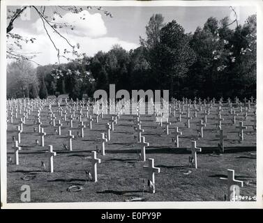 5. Mai 1957 - Amerika ehrt seine Krieg tot: Ansicht des ersten Weltkrieges amerikanische Friedhof von Belleau Wood, in der Nähe von Chateau-Thierry, Frankreich. Stockfoto