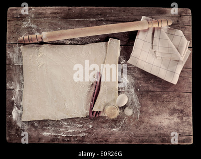 Vintage hausgemachte Küche einrichten. Stockfoto