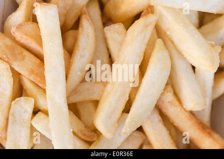 Pommes frites hautnah. Stockfoto