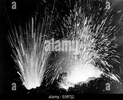 Ätna Vulkan ausbricht Stockfoto