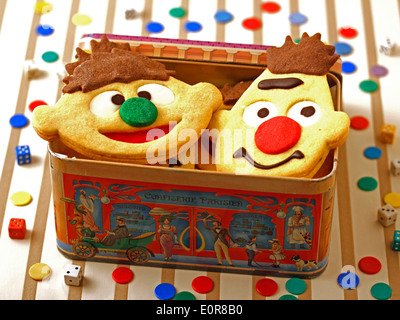 Ernie und Bert Cookies. Rezept zur Verfügung. Stockfoto