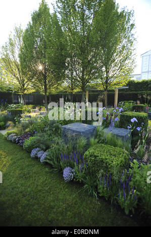 Chelsea, London, UK. 19. Mai 2014. Die Hoffnung auf den Horizont Garten (entworfen von Matthew Keightley für die Nächstenliebe, Hoffnung für Helden) auf der Chelsea Flower Show. Bildnachweis: Michael Preston/Alamy Live-Nachrichten Stockfoto