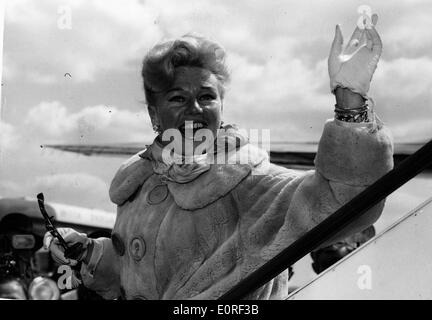 Schauspielerin Ginger Rogers Ankunft in London Stockfoto