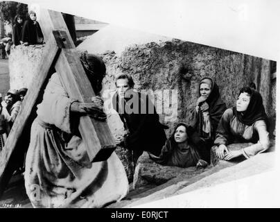 Schauspieler Charlton Heston in einer Szene aus "Ben Hur" Stockfoto