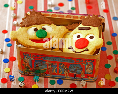 Ernie und Bert Cookies. Rezept zur Verfügung. Stockfoto