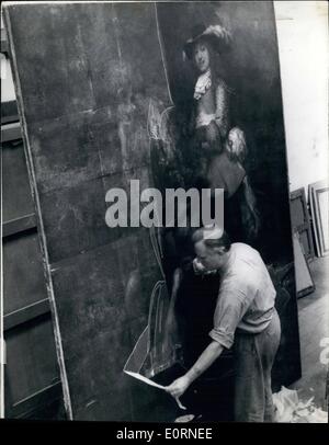 2. Februar 1960 - Wiederherstellung "Porträt eines Mannes auf dem Pferderücken '' gekaufte Artikel von National Gallery für gelegte Summe.: Herr A.W. Lucas Stockfoto