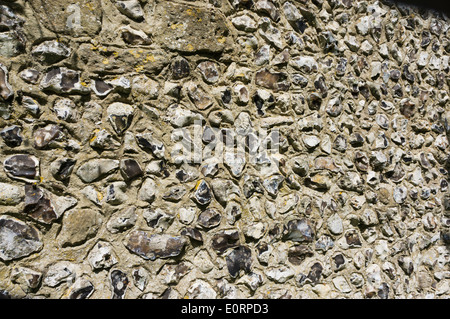 Mittelalterliche Feuerstein Wand, England, UK Stockfoto