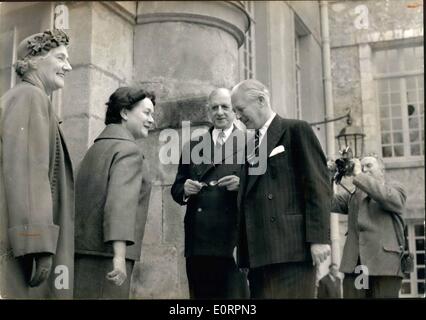 3. März 1960 - MacMillan Ã ¢ Â'¬â €œ De Gaulle Gespräche Paris 12. März 1960 Stockfoto