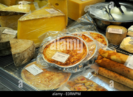 Tarte au Maroilles, Wazemmes Markt, Lille, Frankreich Stockfoto