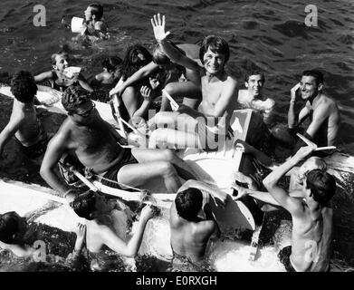 Sängerin Claude Francois-Urlaub in Frankreich Stockfoto