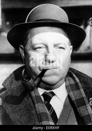 Schauspieler Jean Gabin Filmszene Stockfoto