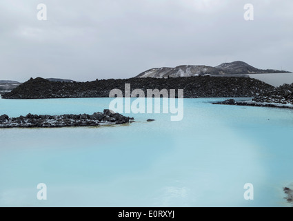 Die Blue Lagoon geothermische Kurort in Island Stockfoto