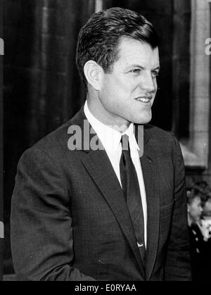 Senator Edward Kennedy wird Präsidentschaftskandidatur akzeptieren. Stockfoto