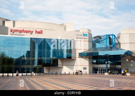 Symphony Hall & ICC in Birmingham City Centre, Großbritannien. Stockfoto