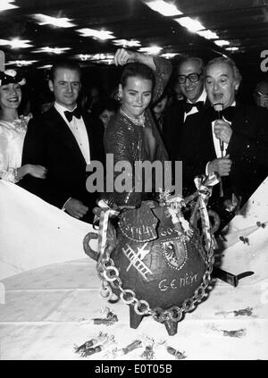 Schauspielerin Margaux Hemingway Ehrengast Stockfoto