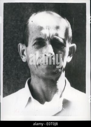 6. Juni 1960 - erste Porträt von Adolf Eichmann seit Gefangennahme durch israelische Geheimdienst-Agenten. Stockfoto