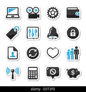 Web Internet Icons Set - Vektor Stock Vektor