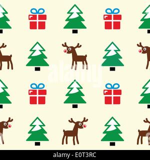 Weihnachten Hintergrund - nahtlose Muster Stock Vektor