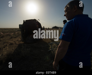 Sojus TMA - 11M Landung Expedition 39 Stockfoto