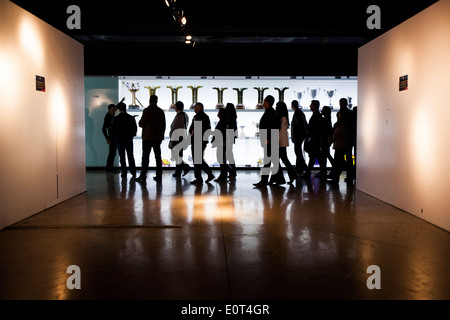 Gruppe von Personen bei der FC. Barcelona museum Stockfoto