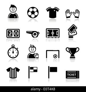 Fußball/Fußball-Vektor-Icons set Stock Vektor