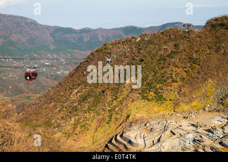 Vulkanlandschaft der ins, Hakone, Japan. Stockfoto