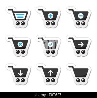 Shopping Cart Vektor Icons set Stock Vektor