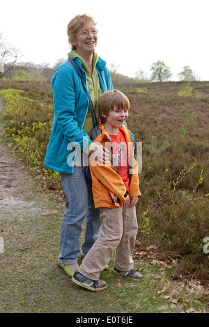 Mutter und Sohn Spaß Stockfoto