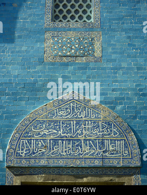 Turkei. Bursa. Yesil Türbe (Grünes Grab). Mausoleum von Sultan Mehmed ich (1390-1421). Erbaut im Jahr 1421. Osmanischen Stil. Detail. Stockfoto