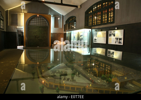 Erholung-Ausstellung in Hoa Lo Gefängnis Museum Hanoi. Stockfoto