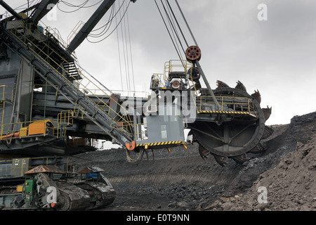 Kohle-Bergbau in regnerischen Tag Stockfoto