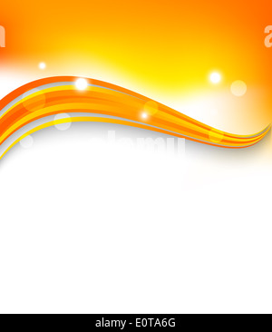 Abstrakte orange wellig Hintergrund. Bright Sommer Design. Vektor-illustration Stockfoto