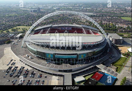 Luftaufnahme des Wembley Stadium, London, UK Stockfoto