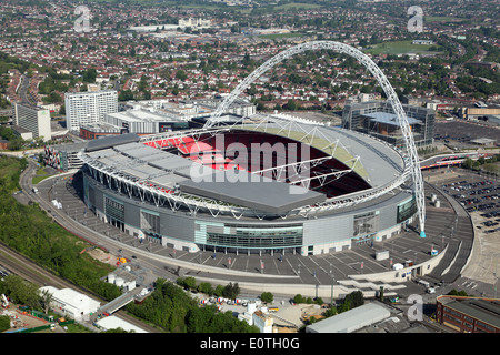 Luftaufnahme des Wembley Stadium, London, UK Stockfoto